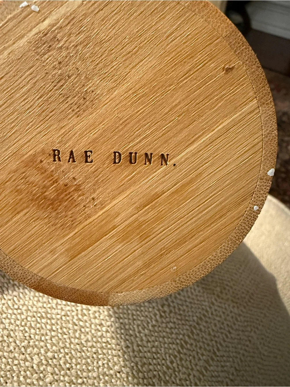Rae Dunn Pepper cellar • woodgrain and magnetic lids